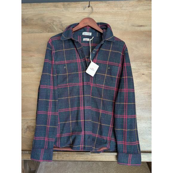 Faherty Legend Sweater Shirt Womens Large Multi Outer Limits Plaid Button-Up NWT - Picture 1 of 5